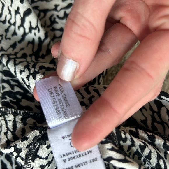 DVF DIANE VON FURSTENBERG Pele Snake Wave Jacquard Dress Office Cocktail Size 6 - Picture 15 of 15